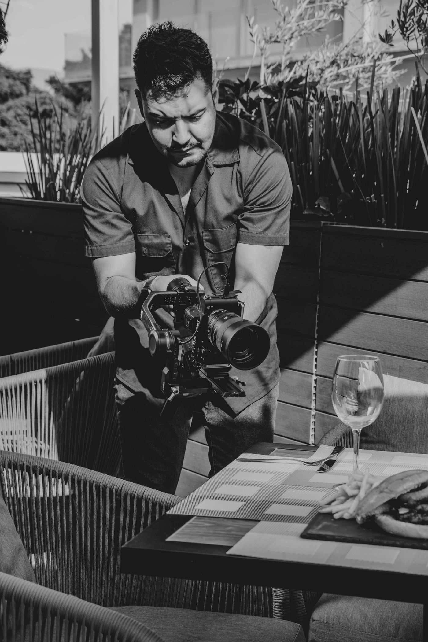 Professionelle Fotografie beim Dreh